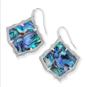 Kendra Scott silver abalone shell Kirsten earrings